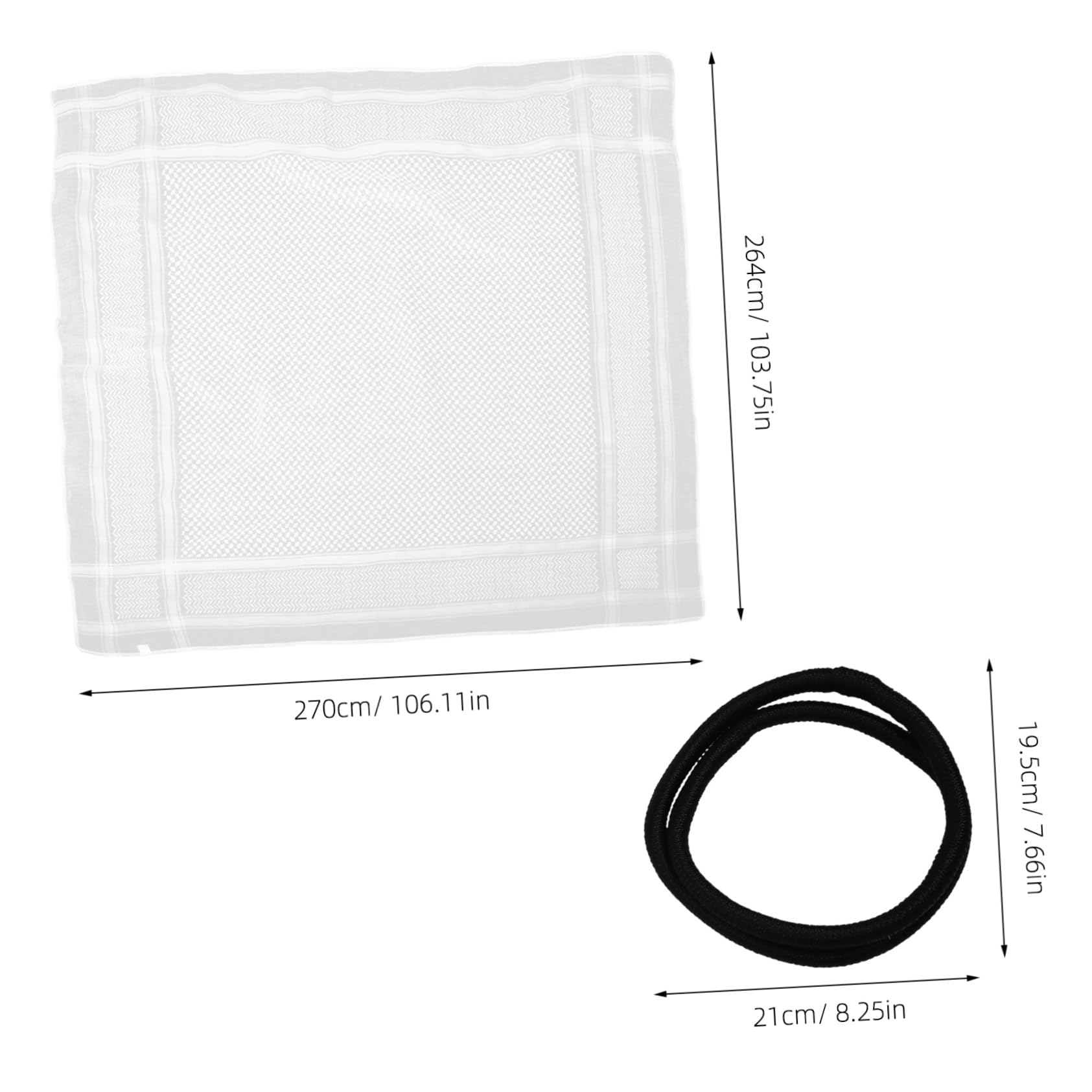 COLLBATH Trendy Arab Head Scarf Muslim Men's Shemagh Wrap Turban Arab Costumes Accessory