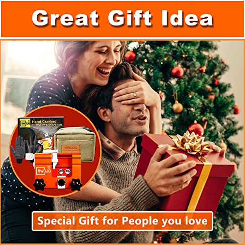 Chainsaw Sharpener Jig, Hand-Cranked Chainsaw Sharpening Kit With 5 Tungsten Carbide Burr And Carry Bag, Portable Chain Saw Sharpener Tools For 4-22 Inch Chainsaw And Electric Saw, Keep Chainsaw Sharp #TOP5