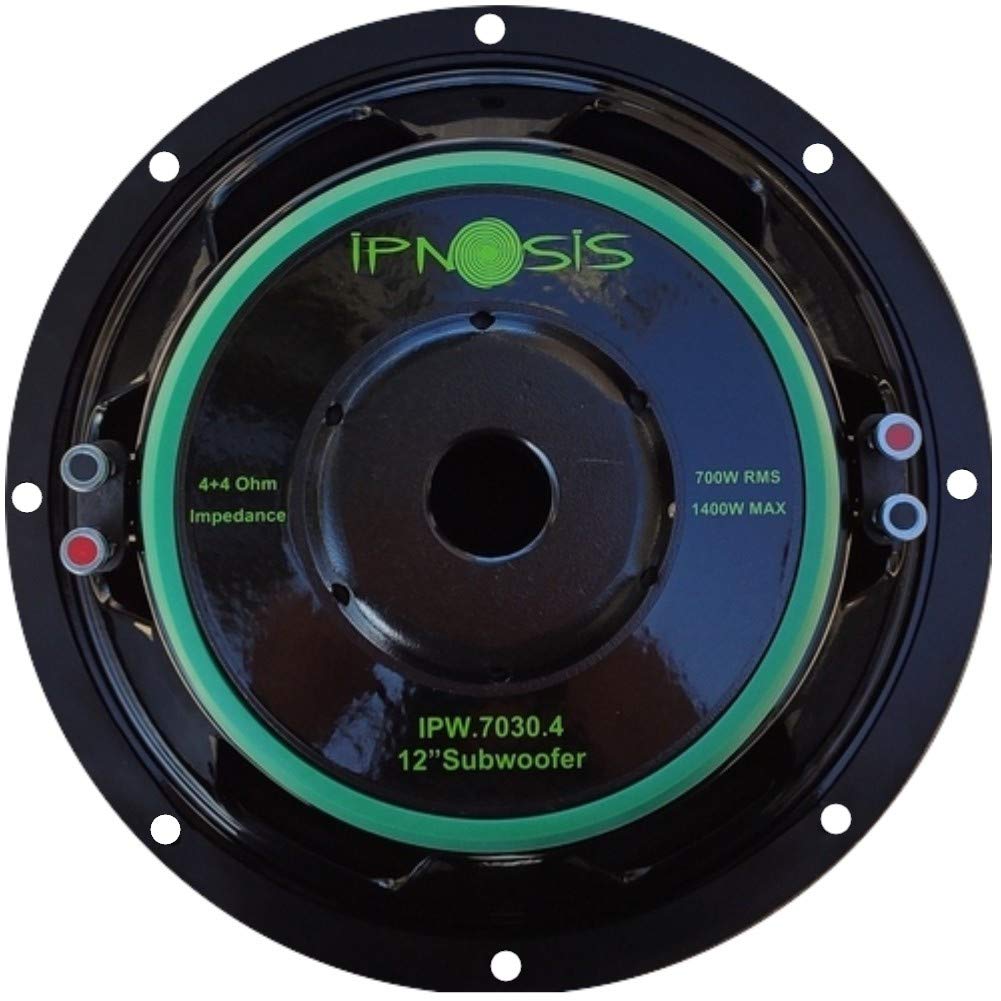 Ipnosis 1 SUBWOOFER IPW 7030.4 30,00 cm 300 mm 12" di diametro doppia bobina dual voice coil 4+4 ohm 700 watt rms 1400 watt max auto car, 1 pezzo