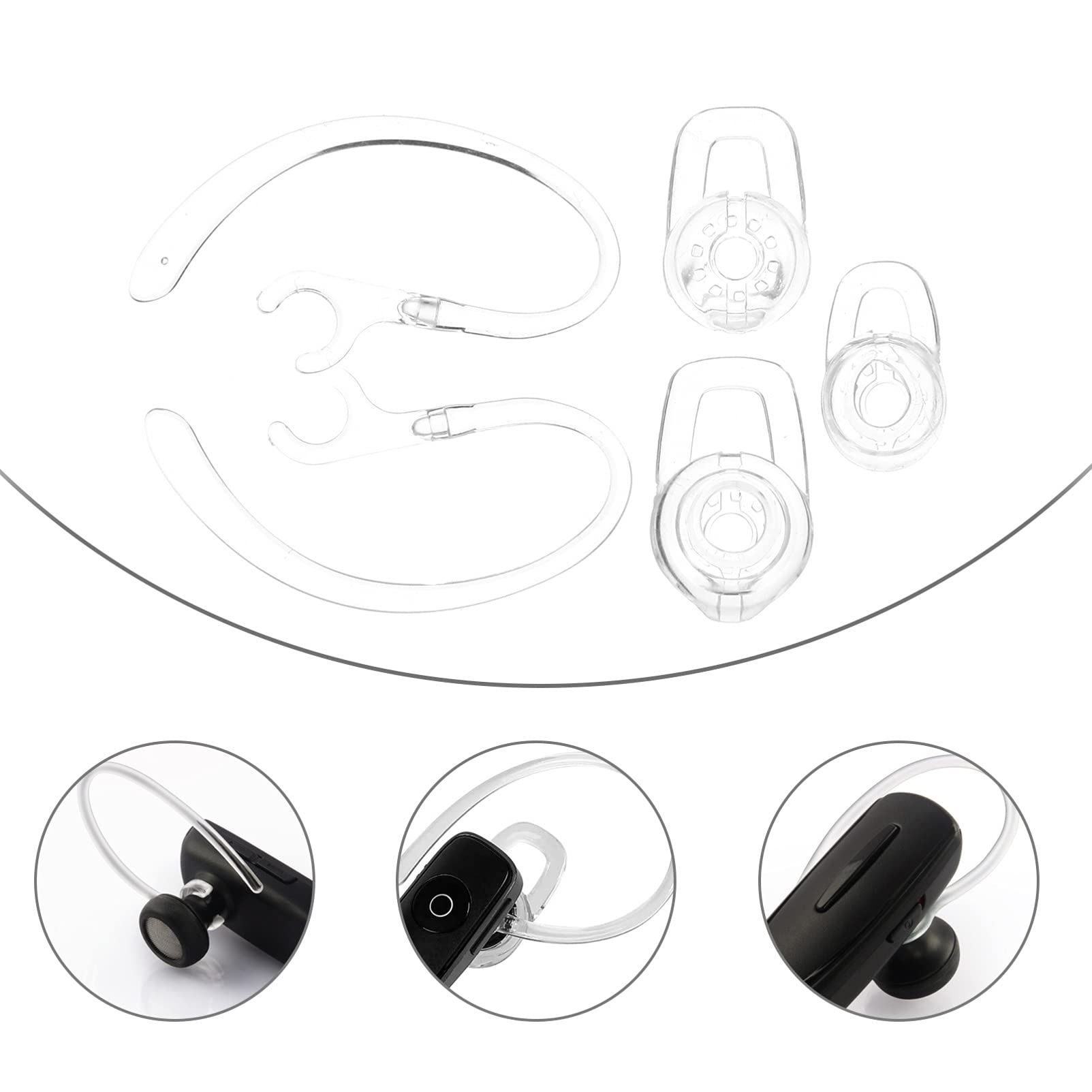 SHINEOFI 3 Ensembles Bouchons d'oreilles Crochets d'oreille Couvre-Embouts Remplacement D'Écouteurs Crochet d'oreille en Mousse Synthétique 20 pièces * 3