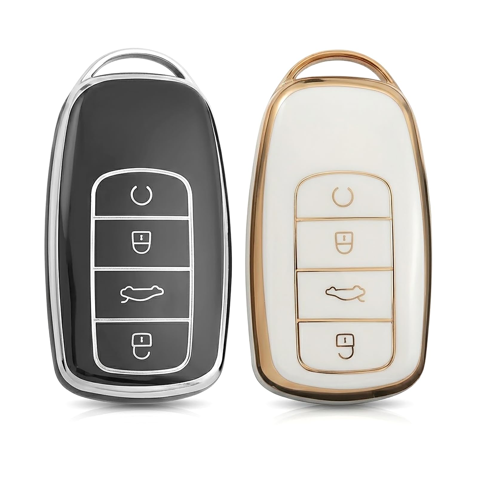 2PCS Soft TPU Key Fob Holder for Jaecoo 7,Omoda 5, Chery Arrizo, Tiggo Universal 360° Protection Car Key Cover,All-Round Case for Omoda 5,Arrizo 5/8,Tiggo 5X/7