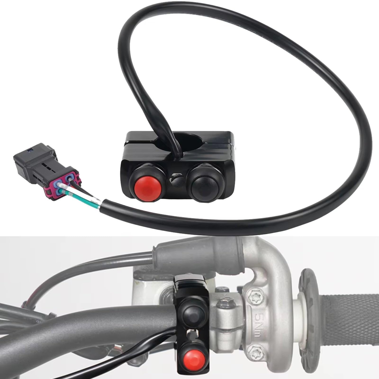 Motorrad Lenker Schalter Blinker Kompatibel Mit Gas Für Gas 2025 2024 Für EC300 Für EC250 EX Motorrad Blinker Schalter Modul Start Kill Stop Schalter(Style 1)