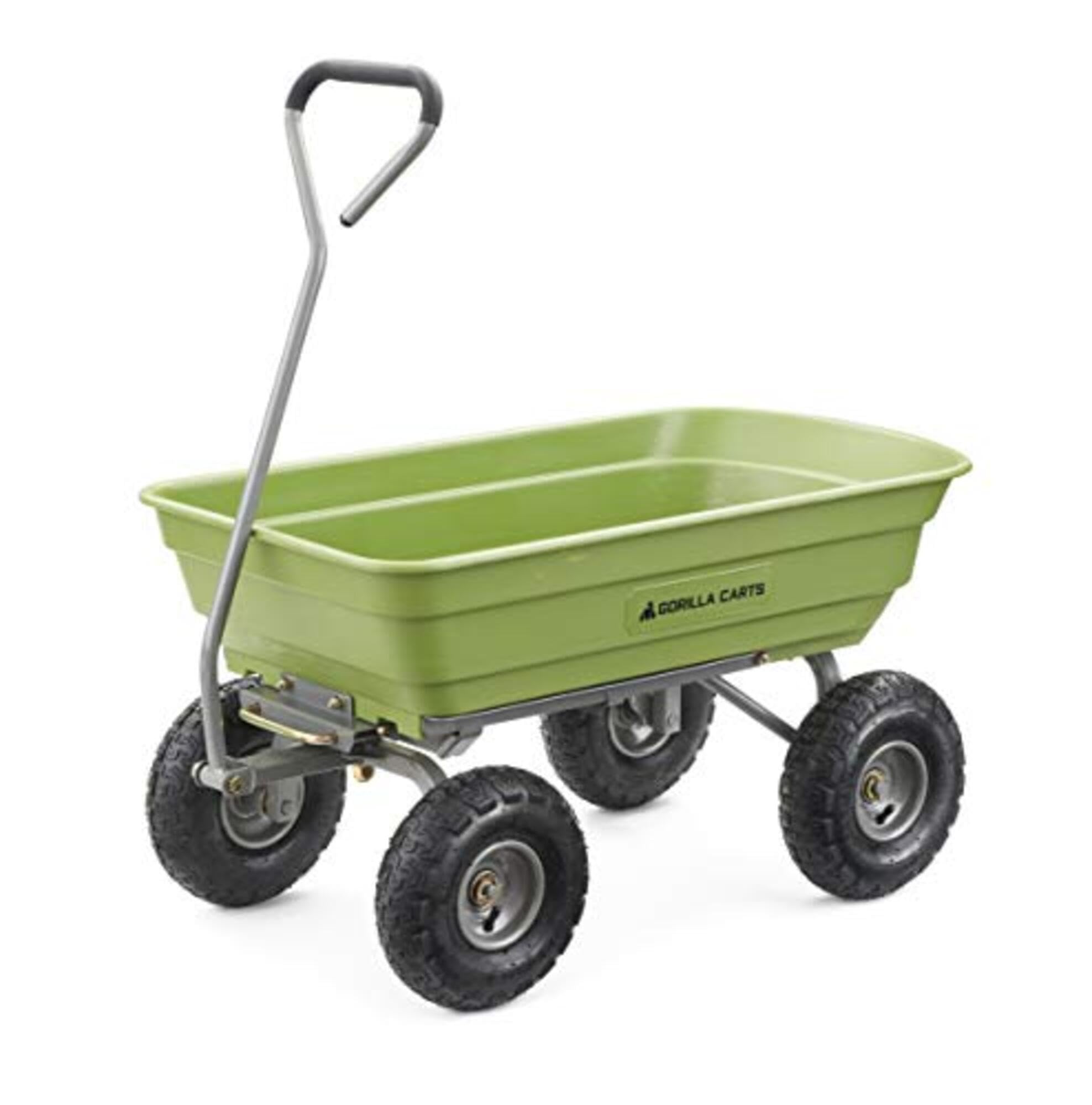 Heavy Duty Poly Yard Dump Cart, Lawn & Garden Wagon, 600 Lb, Green