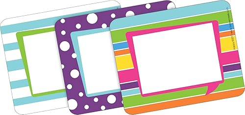 Miniatura 4 de Barker Creek Kit de oficina organizado, Happy, 12 carpetas de archivo de diseño a juego impresas en stock de 14 puntos, 50 hojas de papel de