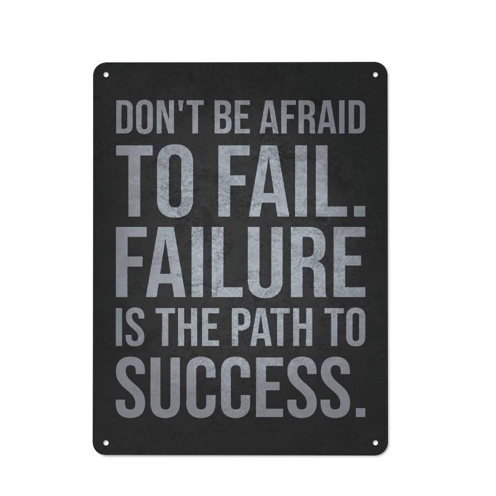 Junmoney Style-11 Failure Is Path To Success, Motivational Retro Tin Sign 40X30cm For Café Or Restaurant, Housewarming Wall Decor For People Furnishing Café And Restaurant