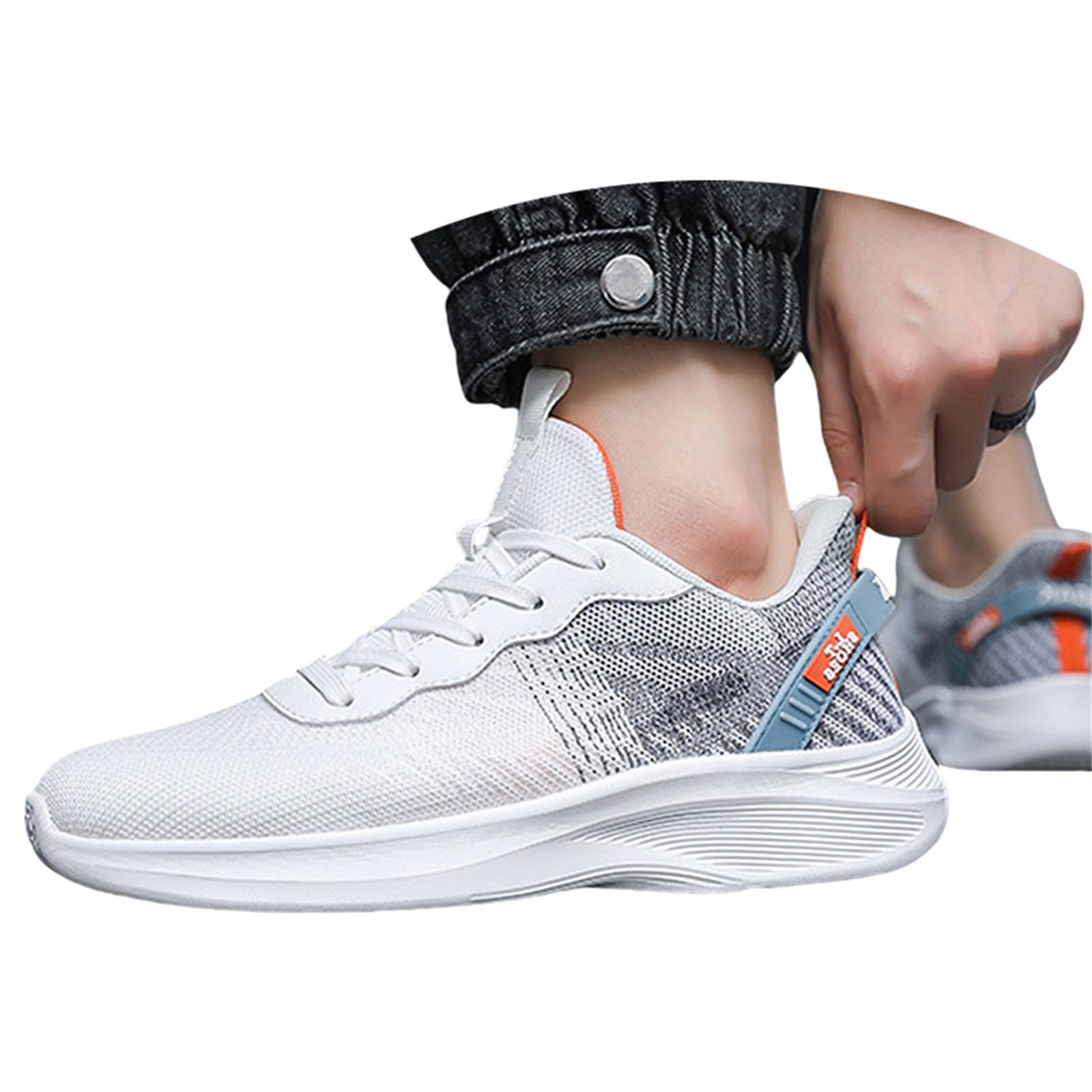 Laufschuhe Herren Sportschuhe Sportlicher Sneaker mit Memory Foam im sportlichen Design, elastische Schnürsenkel, atmungsaktiv, rutschfeste, Gym Fitness Outdoor