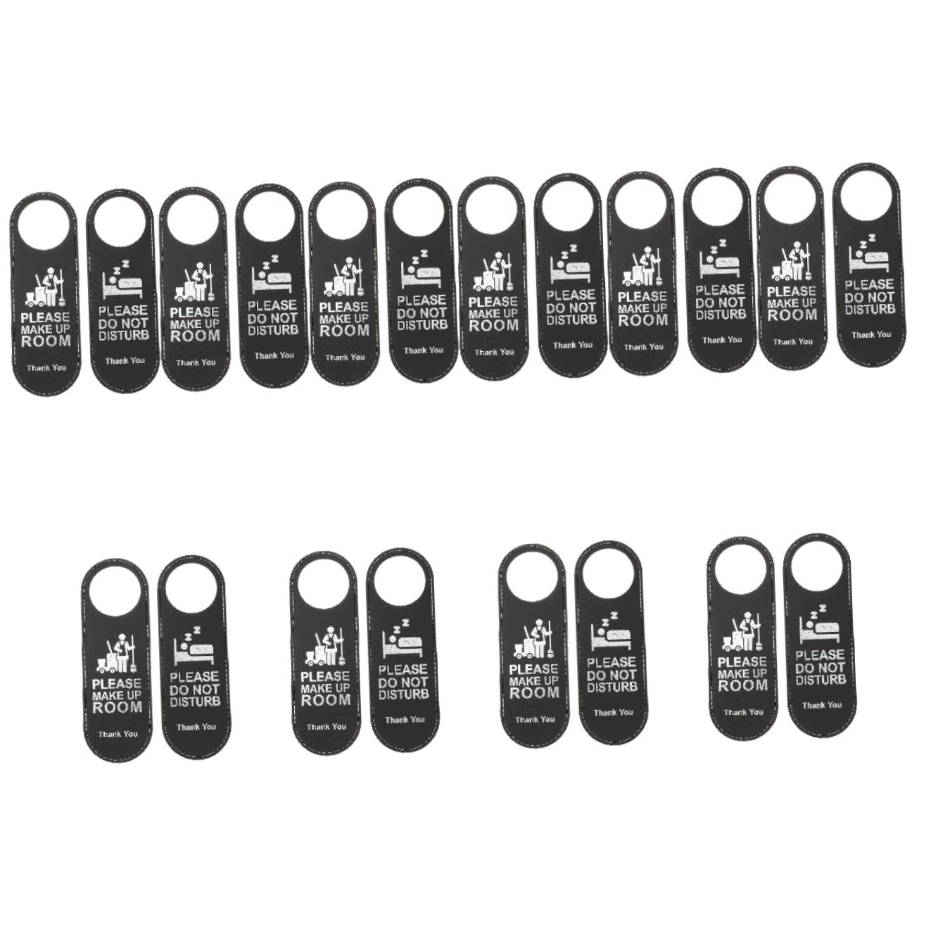 Hohopeti 10 Sets Hotelschilder Doppelseitiges Türschild „bitte Nicht Stören Platz Machen“ Ledermaterial 9 43 X 3 14 X 0 12 Zoll Leicht Zu Lesen 2 Stück * 10
