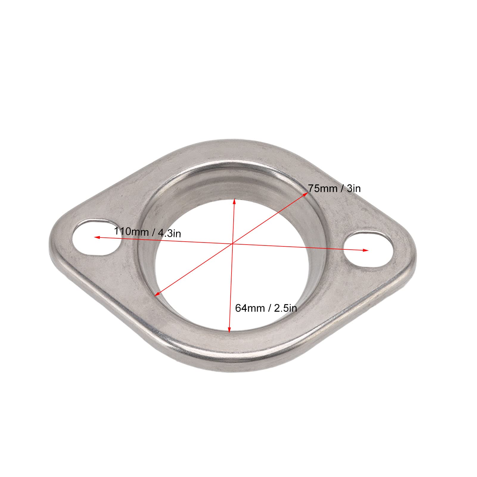 Aramox Flangia Collettore Scarico 2,5 Pollici, 2 Bulloni, Anello Collegamento Collettore Pluviale (2.5 Inch Gutter Drainage Pipe Connector, 2 Bolts, Downspout Connection Ring for R
