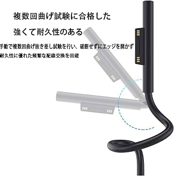 Amazon.co.jp: Surface用 PD 急速充電ケーブル ナイロン編み