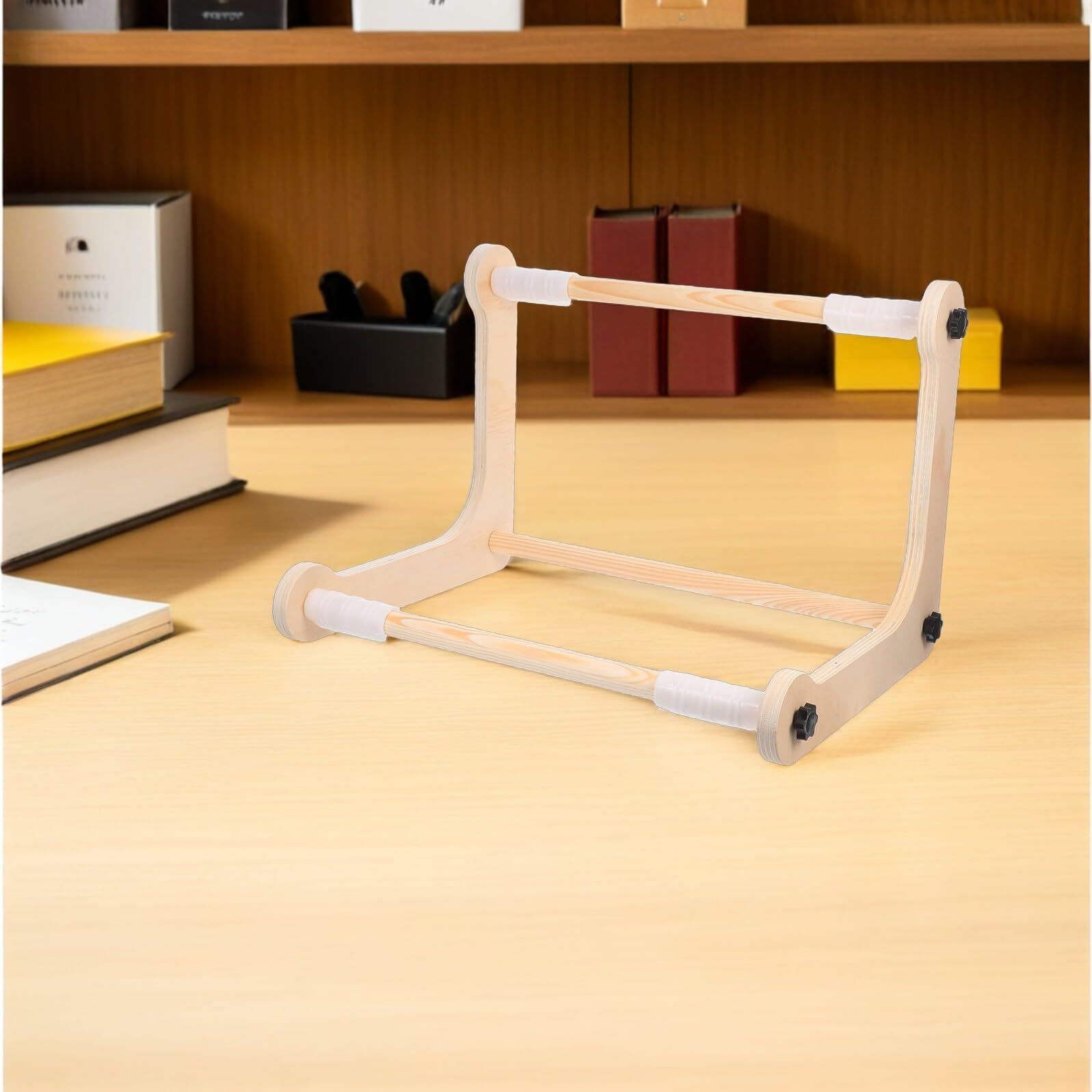 Cabilock Soporte de Bordado Ajustable de Madera con Marco para Bastidor Soporte para Mesa o Regazo para Tapices y Proyectos de Costura