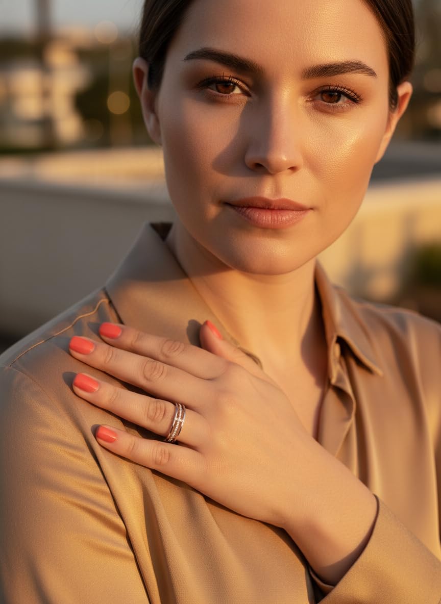 Sterling Silver Cz Sideways Cross Ring (Size 4-10) - Image 6