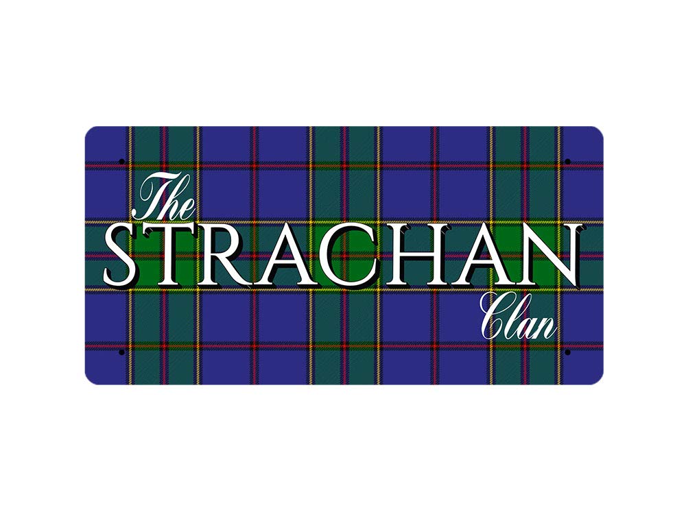 McMug - The Strachan Clan (Strachan Modern Tartan) - Metal Sign, Decorative Sign, 200mm x 100mm