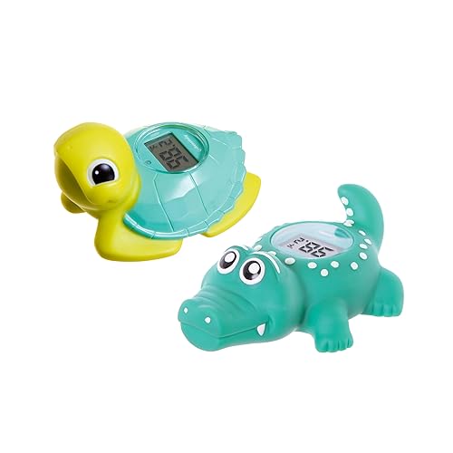 Dreambaby Turtle + Croc - Termómetro digital de lectura instantánea para agua y temperatura ambiente