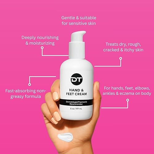 Miniatura 3 de DT Crema de colágeno para manos y pies, hidratación intensiva con urea y colágeno, 4 onzas, sin parabenos