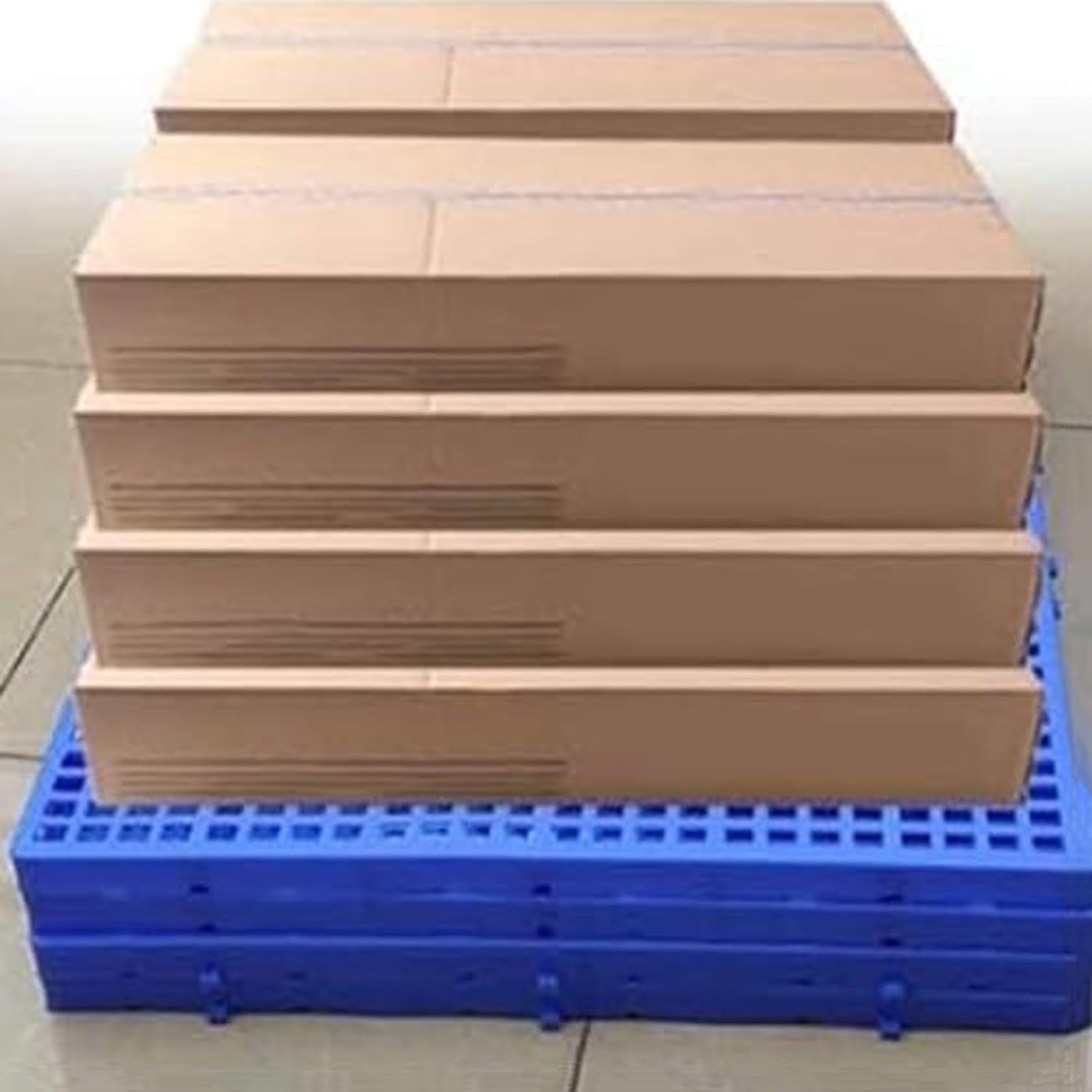 Lightweight Plastic Pallets, Breathable Grids Article Racks, High Warehouse Storage Platform, Splicable Grid Floor Pallet for Kitchen Closet Platform(60x30x3cm-1PC)