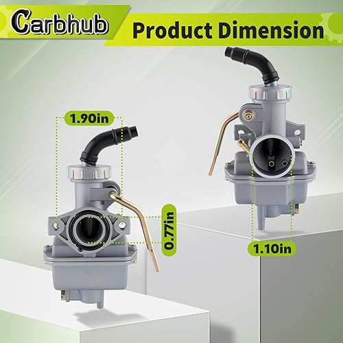 Miniatura 4 de Carbhub Carburador PZ20 para Kazuma Baja 50cc 70cc 90cc 110cc 125cc TaoTao 110B NST SunL Chinese Quad 4 Stroke ATV 4 Wheeler Go Kart Dirt Bike Honda
