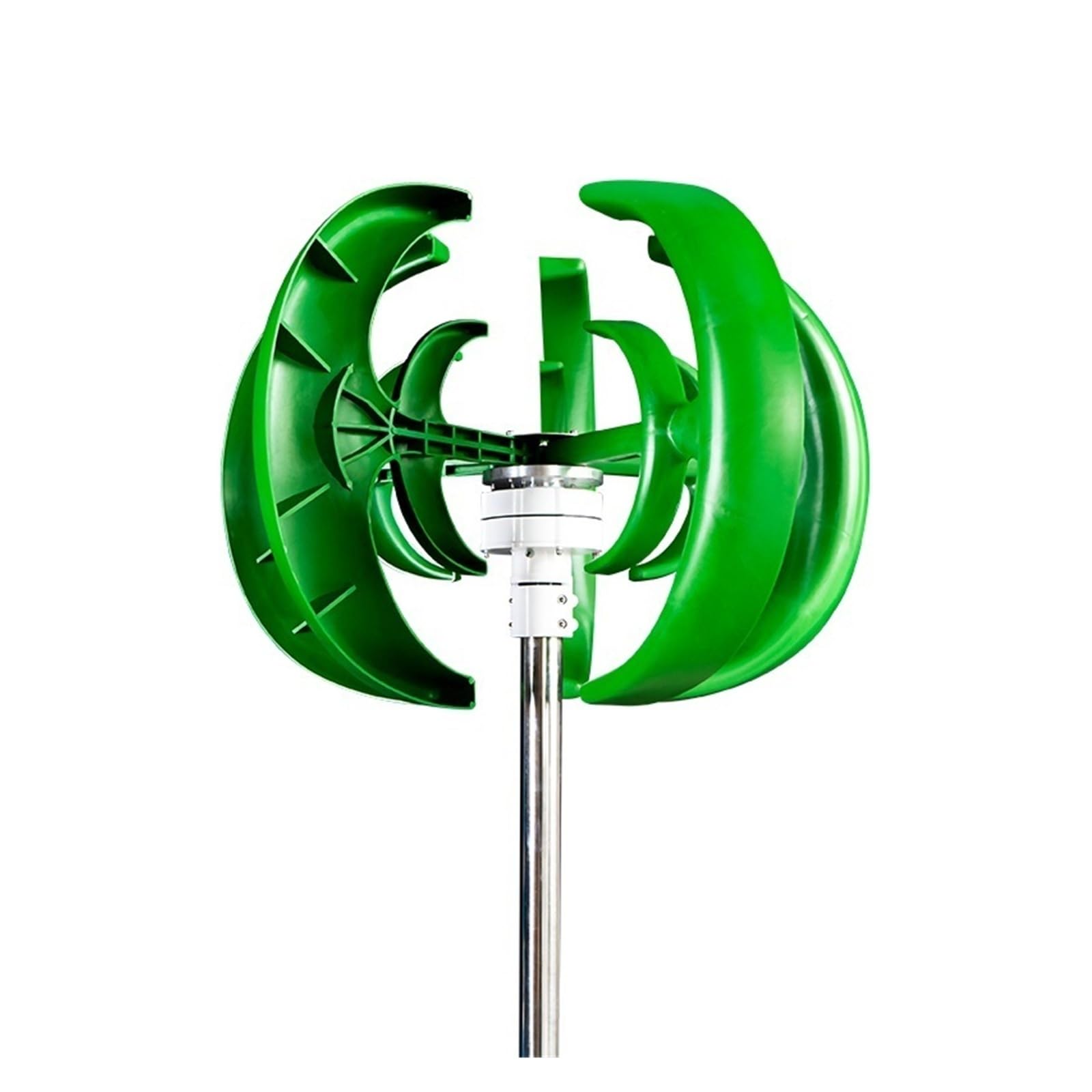 800W Vertikale Windturbine 12v 24V Achse Windgenerator Kleine Windmühle Freie Energie Mit MPPT Laderegler für Zuhause, Boot, Marine, Garten(Green,Turbine Only,24V)