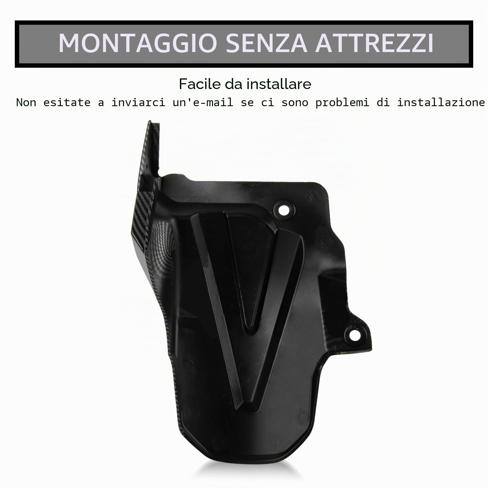 Parafango Posteriore Paraspruzzi per ADV 350 2022 2023 2024 2025,PSLER Parafango Accessori Moto(Fibra di carbonio)