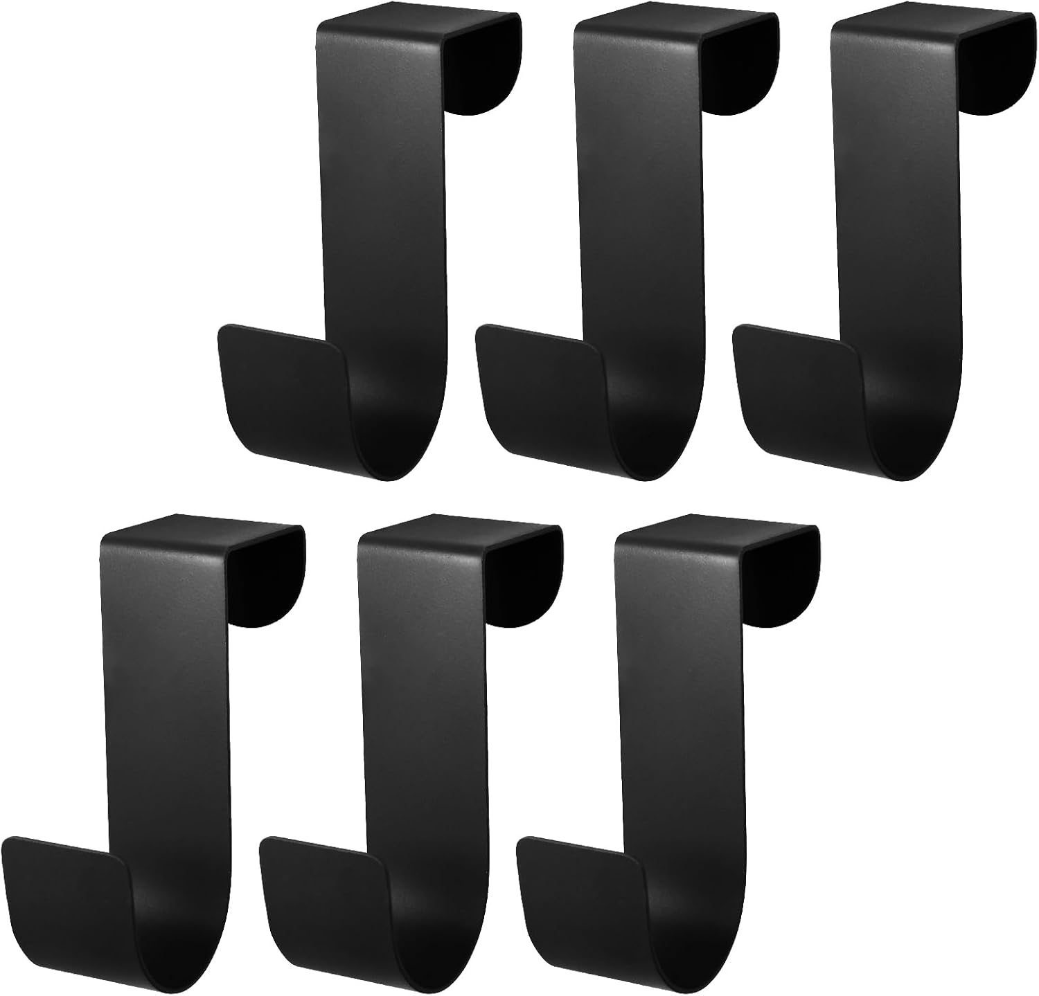 Biaungdo 6 Pcs Over The Cabinet Door Hooks, Black Stainless Steel Hanger Hook Organizer Holder Back Door Hanger Single Hanging Hooks for Over The Door, Kitchen, Christmas, Wreath, Clothes - Image 7