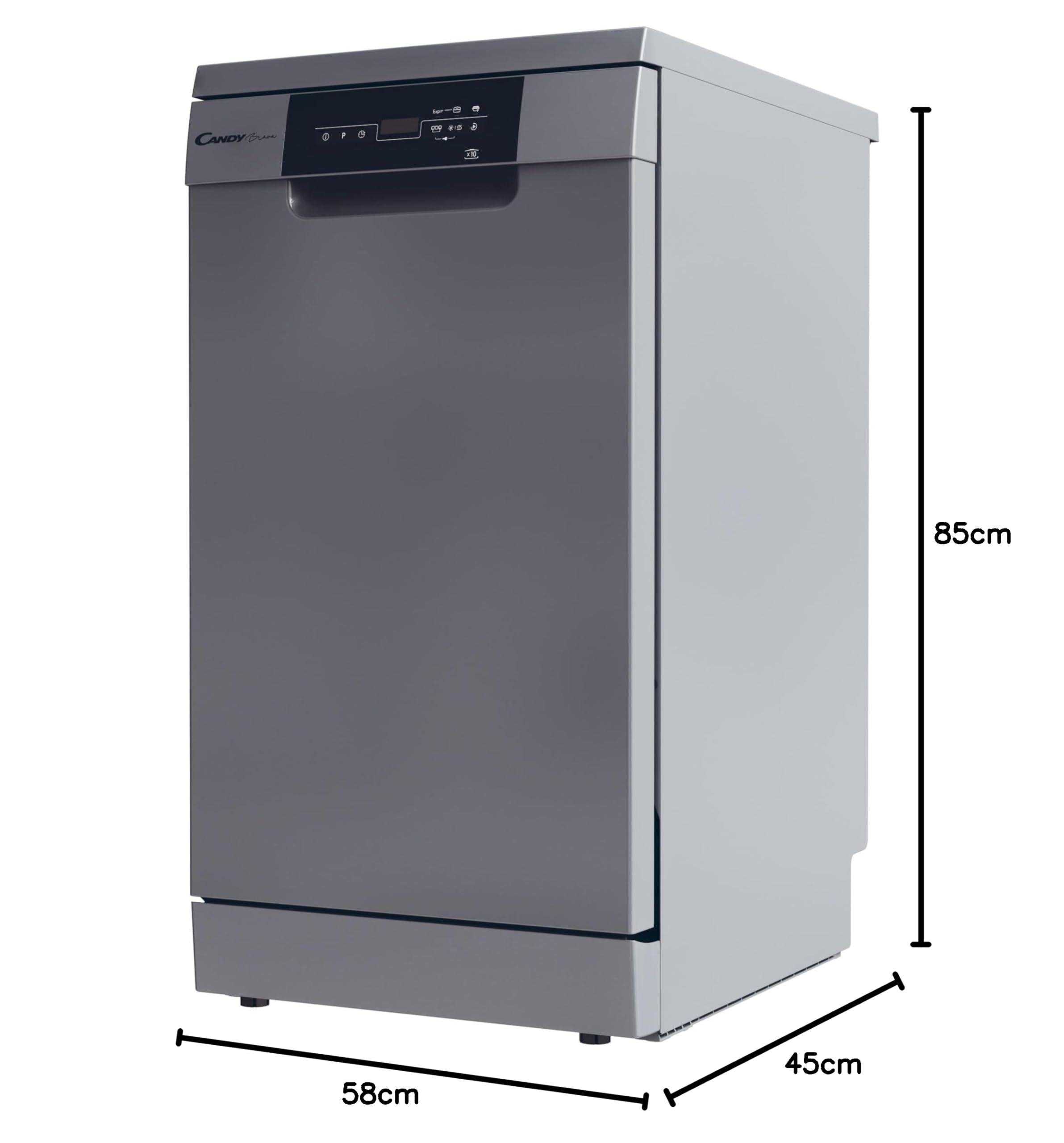 LAVE-VAISSELLE LARGEUR 45CM 10 COUVERTS 47dB CLASSE E SILVER