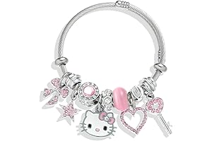 Kawaii Pink Bangle Bracelets: Perfect Birthday Gift for Hello Kitty Lovers