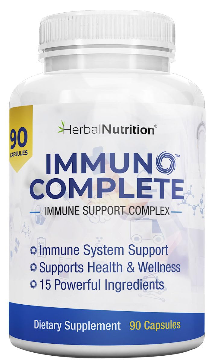 Immuno Complete an Immune Support Supplement with Vitamin C, D, Zinc, Magnesium, Elderberry and 10 More Synergistic Ingredients for Immune Support (1)