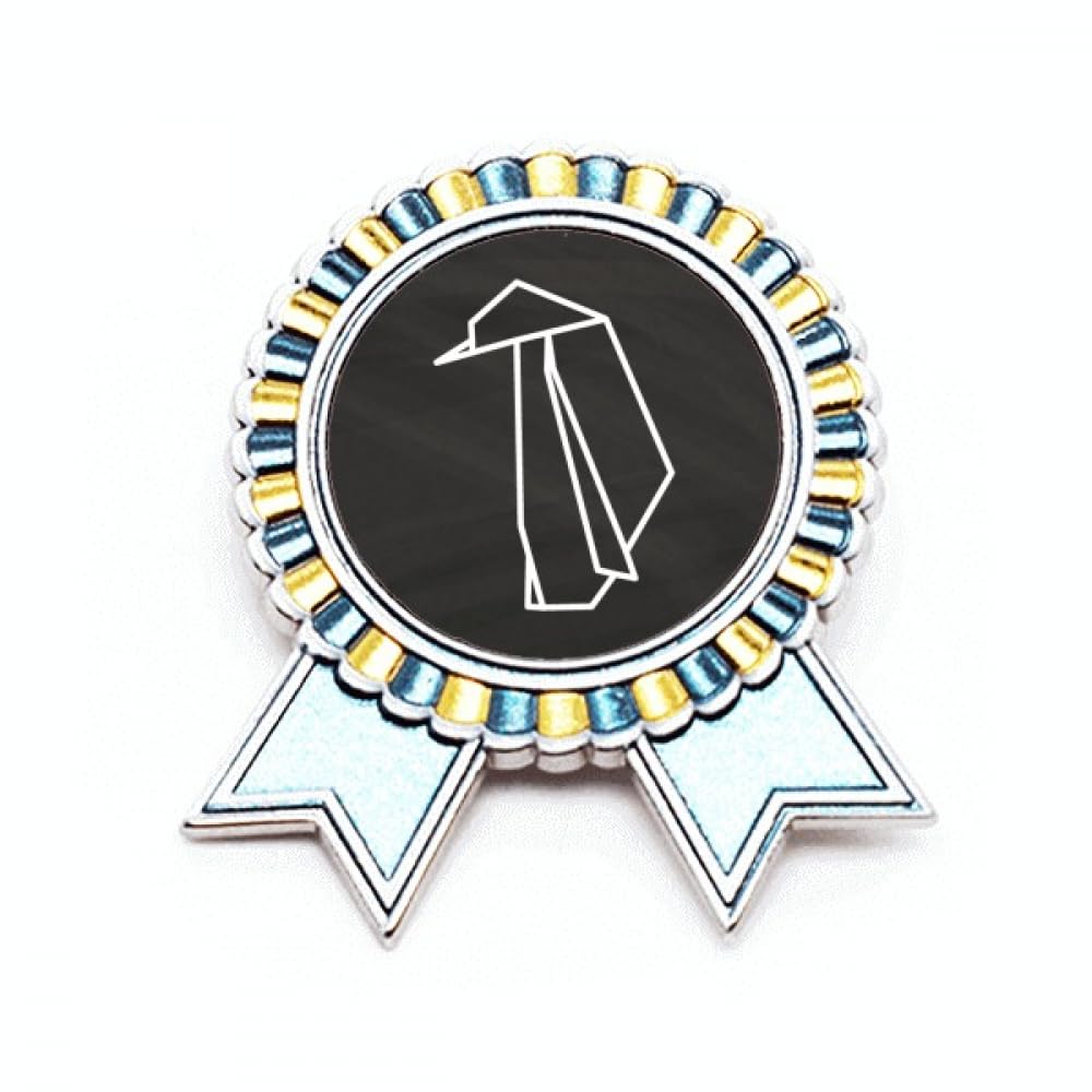 Broche pingouin géométrique métal Origa bijoux vêtements taille M - 4