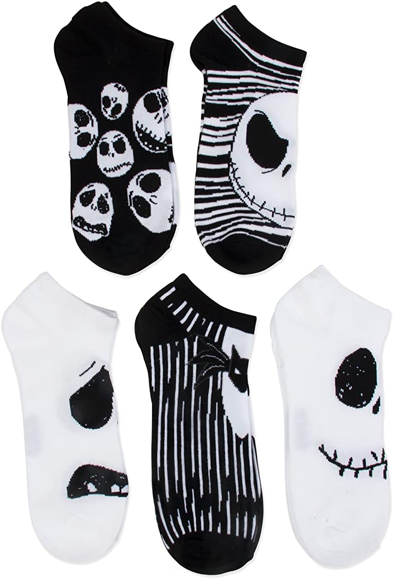 Disney Women's Mickey Mouse 5 Pack No Show Socks