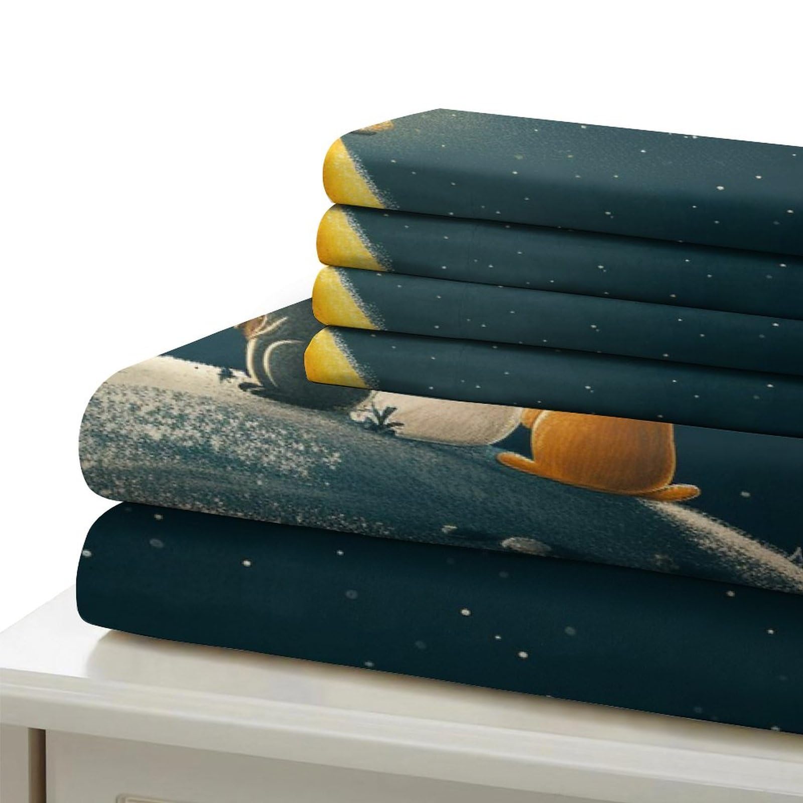 Estrellas y Animales Juego De Funda Nordica Y Fundas De Almohada De Microfibra Suave con Diseño 3D Dibujos Animados Y Cierre De Cremallera para Ninos Ninas Adultos Y Ninos King（220x240cm）