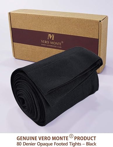 Miniatura 7 de VERO MONTE Medias opacas 80D para mujer, medias opacas sólidas de 80 denier
