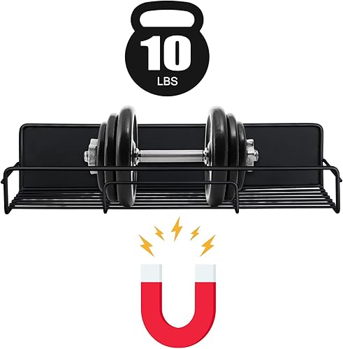 Miniatura 5 de RedCall Paquete de 5 estantes magnéticos para refrigerador, estante magnético para especias para horno microondas, soporte para tarros de especias,