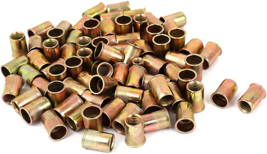 M10x19mm Reduced Head Knurled Body Blind Rivet Nut Bronze Tone 100pcs (1b7e7300bee7415536b597c7bc5dd3a5)