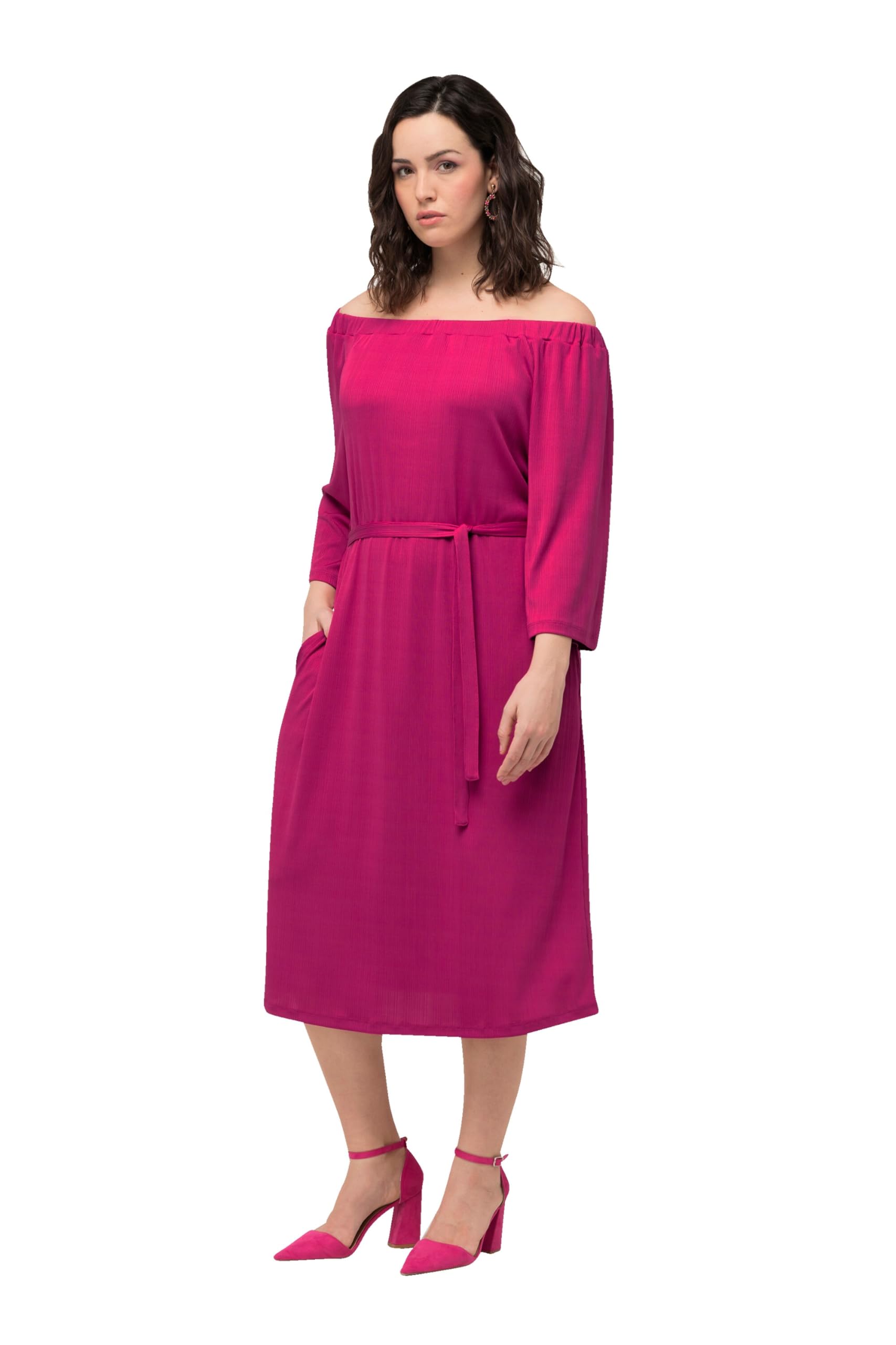 Robe midi Ulla Popken : élégance fluide et finitions premium - 4