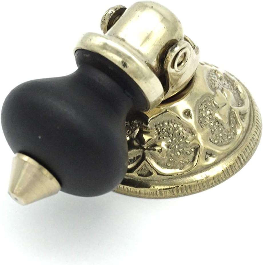 Restore Hardware Small Victorian Brass & Ebony Tear Drop Drawer Pull - Antique Cabinet, Spool Cabinet, Vintage Cupboard