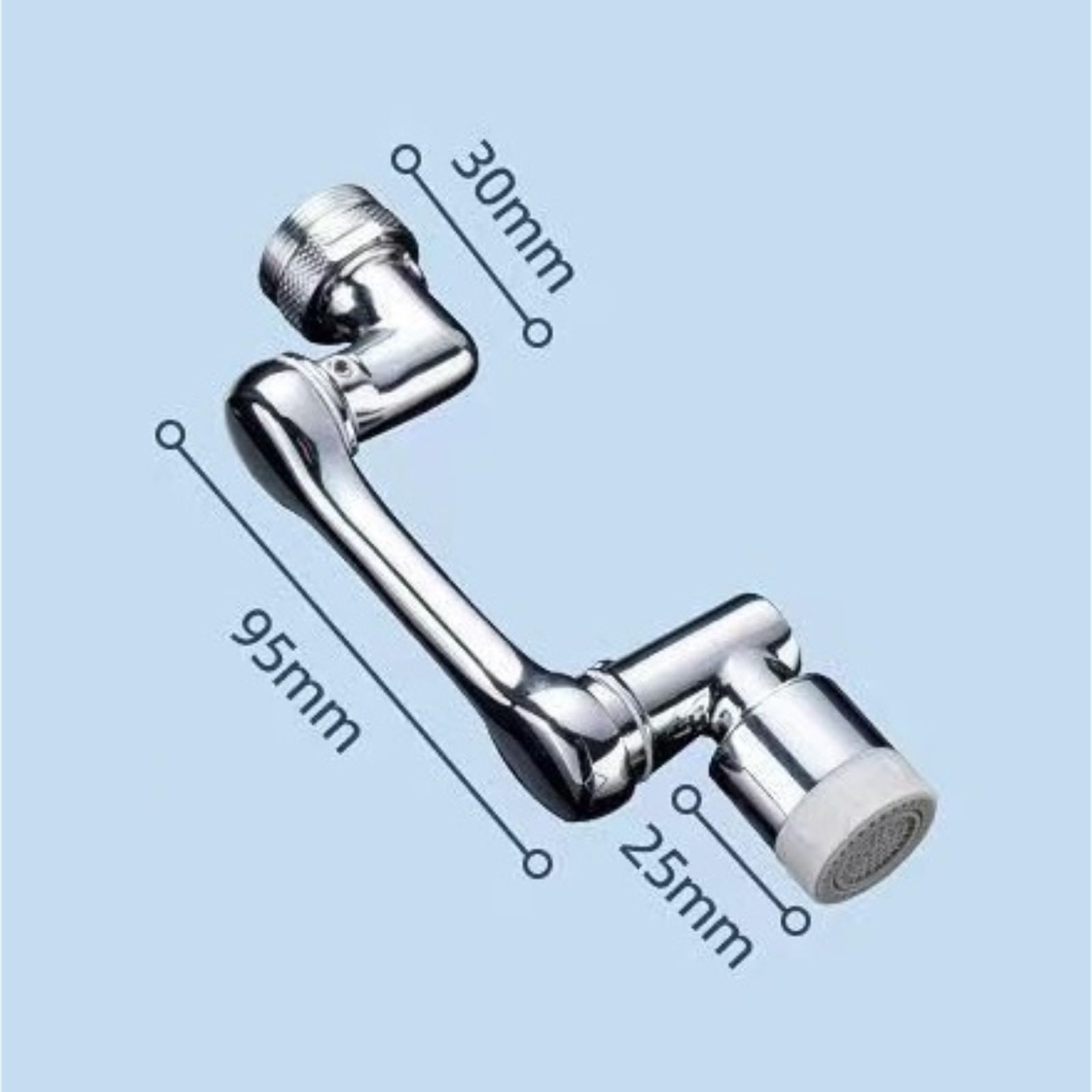 Perlator Kuchenna Dla Rodzin Hoteli Obrotowy Perlator Do Kranu Uniwersalny Przedłużacz Umywalki Filtr Adapter(Black)