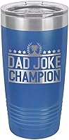 Vista 13 de Papá Broma campeón negro 20 oz vaso de bebida con popote Taza de viaje grabada con láser Comparar con Yeti Rambler Idea de regalo papá