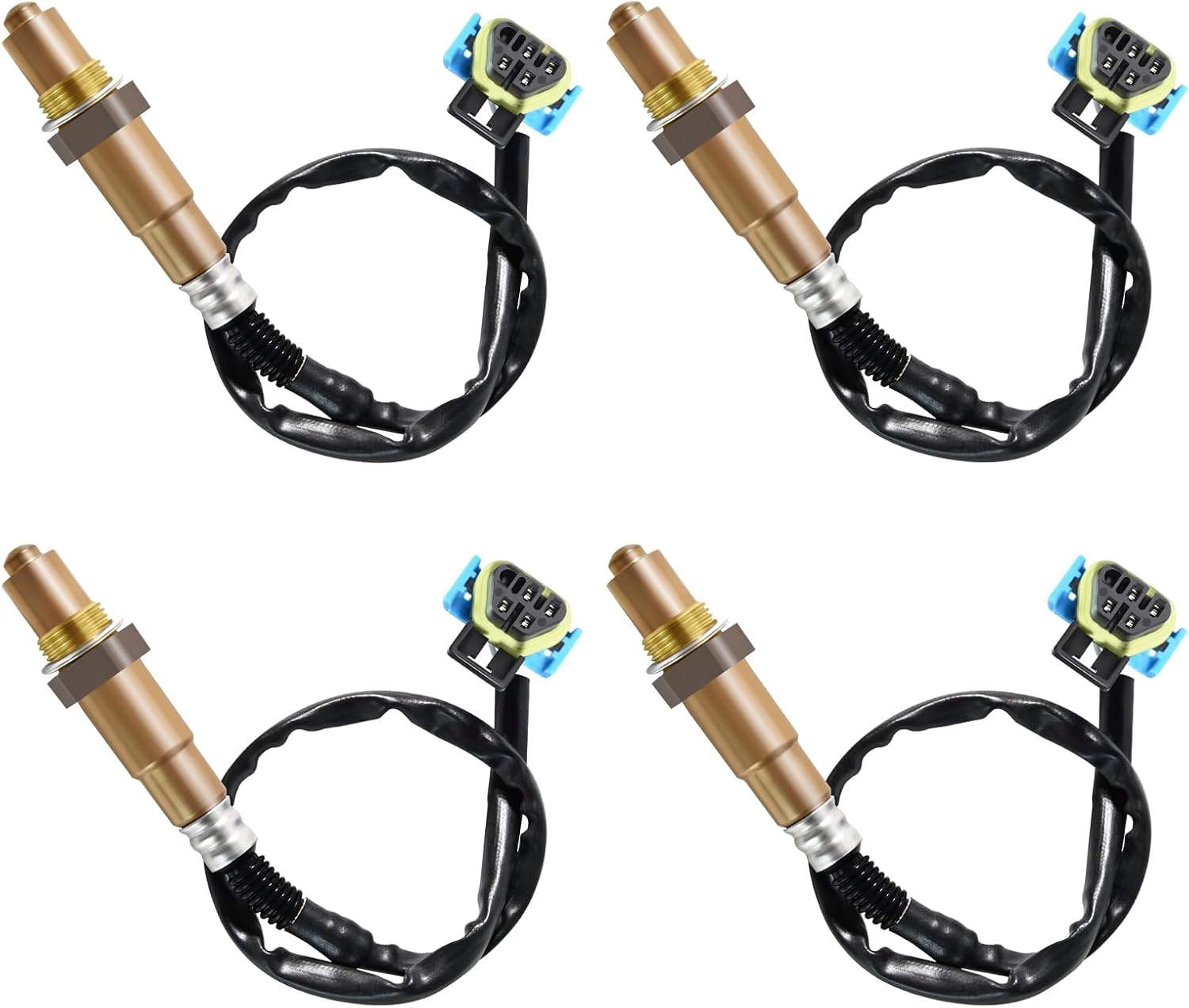4Pcs 250-24649 O2 Oxygen Sensor, 234-4815 Automotive Replacement 02 Sensors Compatible with Chevy/Chevrolet for GMC for Cadillac for Buick for Saturn 15494 Upstream Downstream