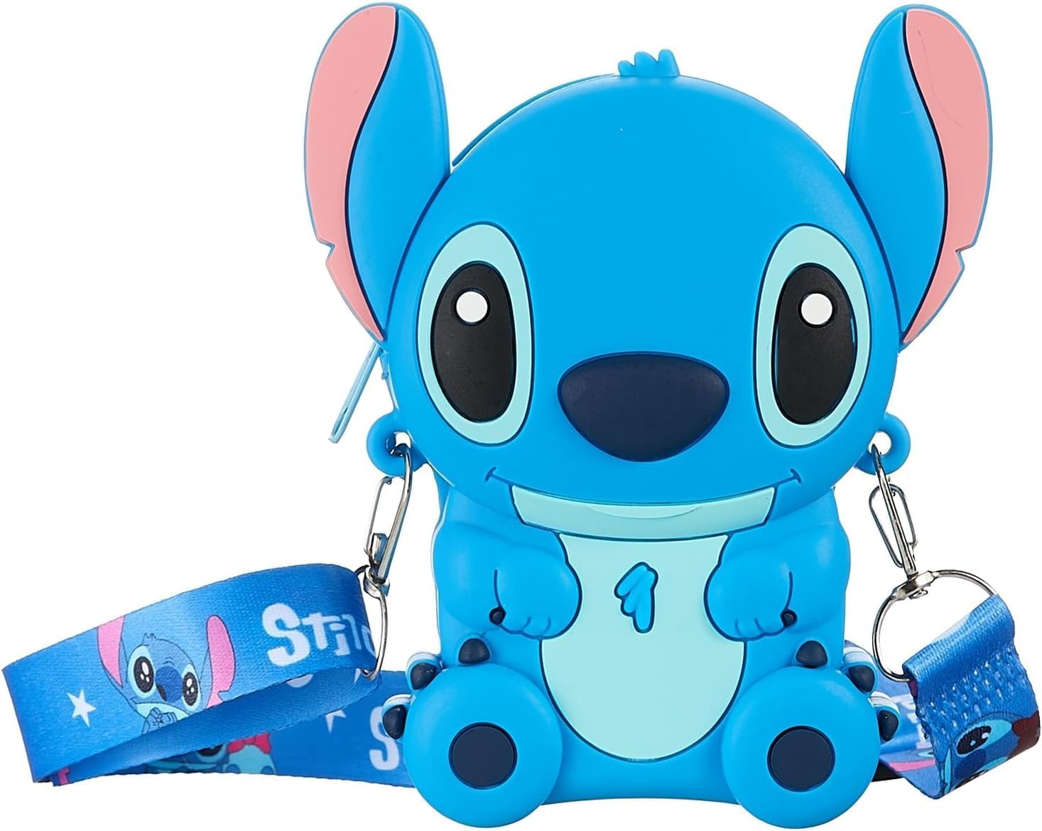 Stich Cute Crossbody Shoulder Bag with Adjustable Strap, Badge Wallet, Coin Purse Pouch, Zipper Closure