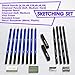ARTISTIC EYE Premium Drawing and Sketching Pencil Art Set (20 Items): Complete Kit with Graphite Pencils, Charcoal Pencils, Sticks, Blending Stumps, Erasers, and Sharpeners