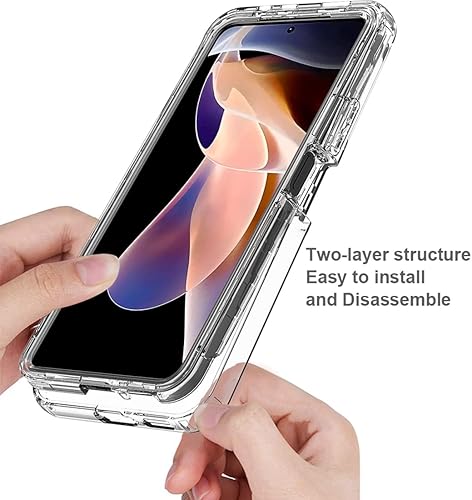 Miniatura 4 de Funda compatible con Redmi Note 11 Pro+ 5G/Note 11 Pro Plus 5G con protector de pantalla de vidrio templado, carcasa protectora transparente a