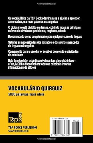 Vocabulário Português-Quirguiz - 5000 palavras mais úteis (European Portuguese Collection) (Portugue