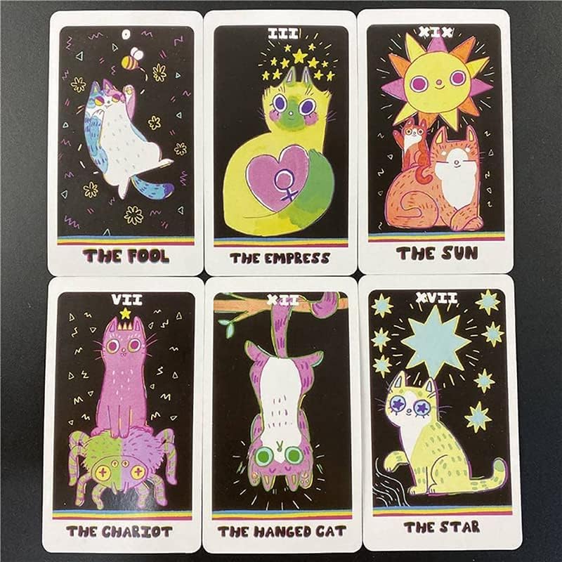 Amazon.co.jp: タロットカード 知恵オラクルカード 78 pcs 黒猫 Tarot