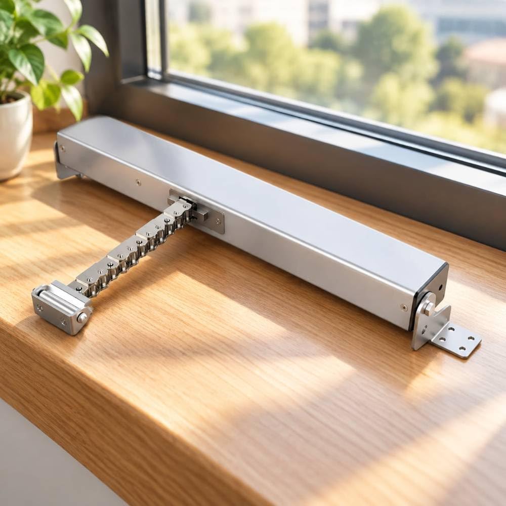 Automatischer Kettenantrieb für Oberlichter und Dachfenster mit 300mm Hub