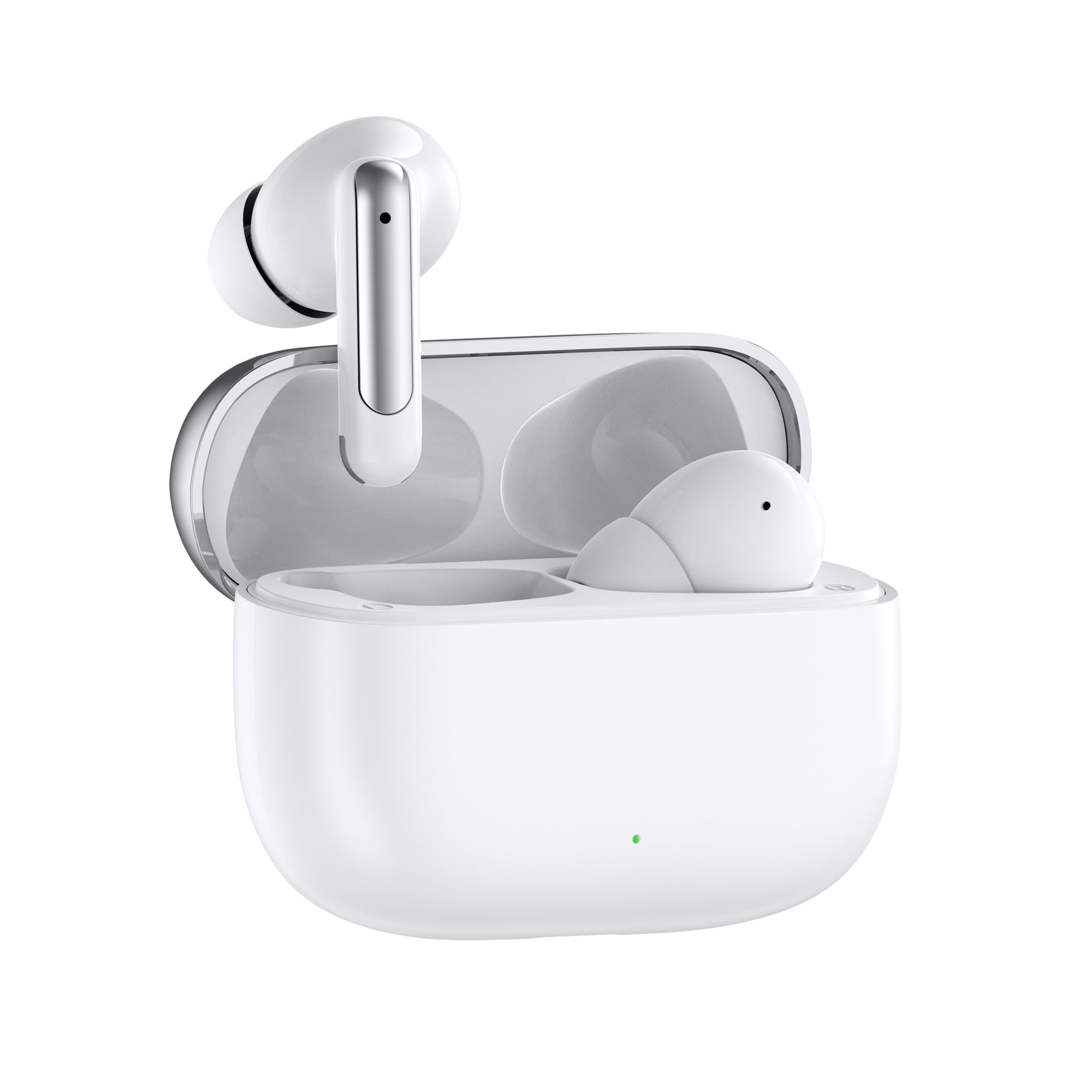 141 Pro Wireless Buds Upto 50Hr Playtime*, ENC, Dual Paring, Fast Charging Bluetooth Headset (White True Wireless)-image-1