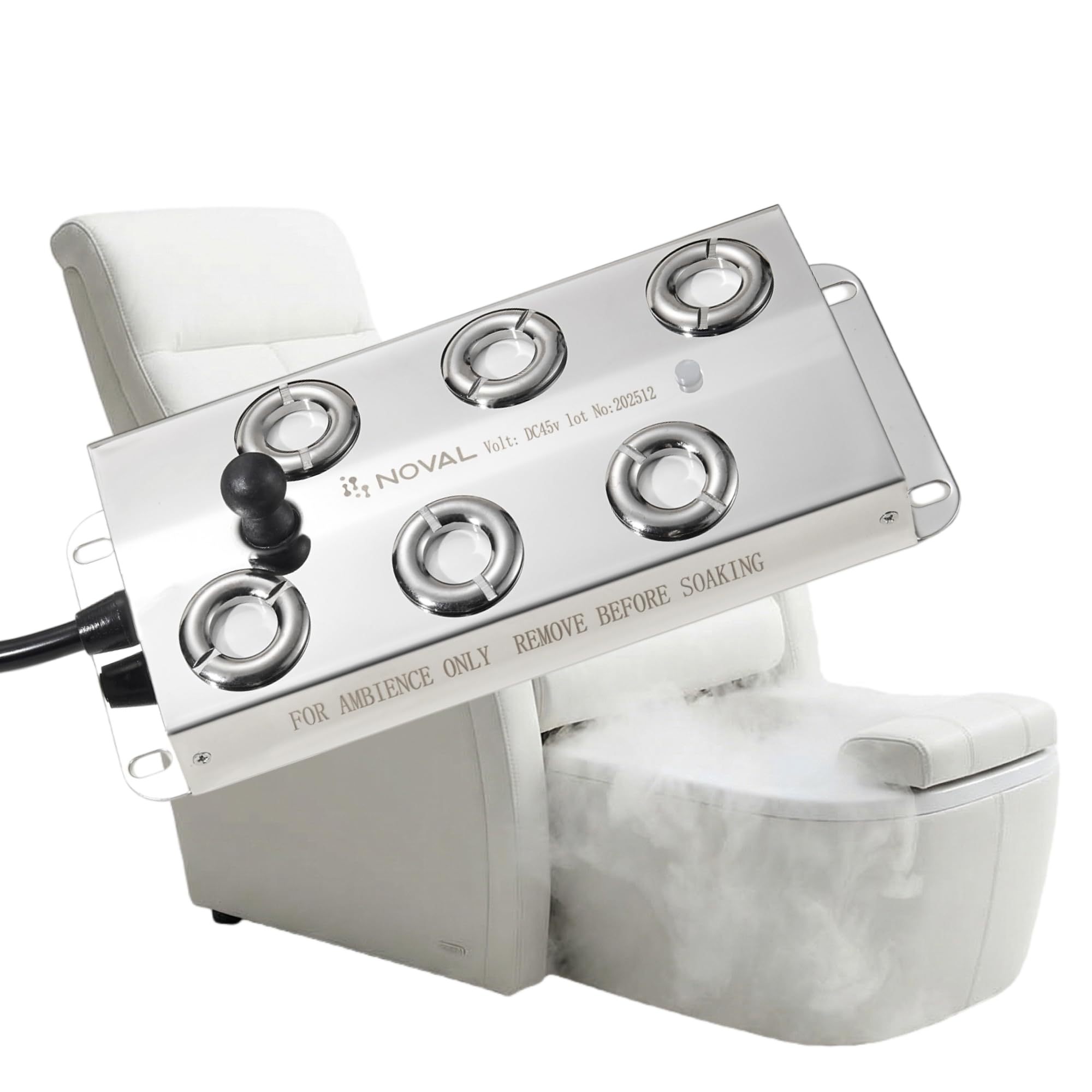 Photo 1 of **FACTORY SEALED** NOVAL Pedicure Steamer Ultrasonic Mist Maker, Fast Fog Effect for Nail Salon & Foot Spa Ambience, Waterproof Power Supply, Smoke Machine for Pedicure Atmosphere (Remove Before Soaking)