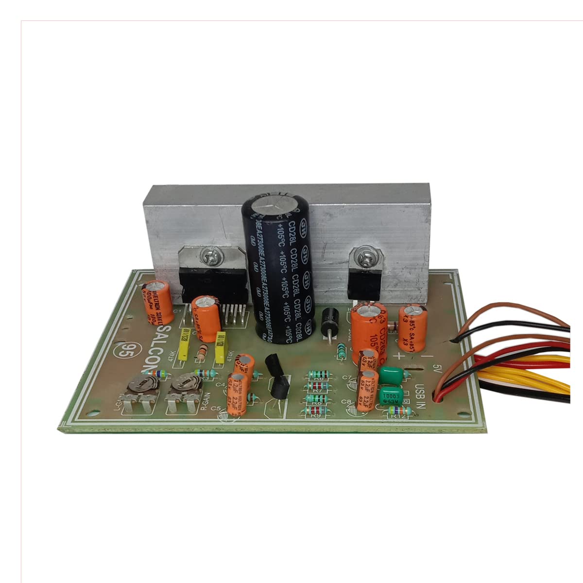Salcon TDA7377 Stereo Audio Amplifier with 12v DC Supply-image-12
