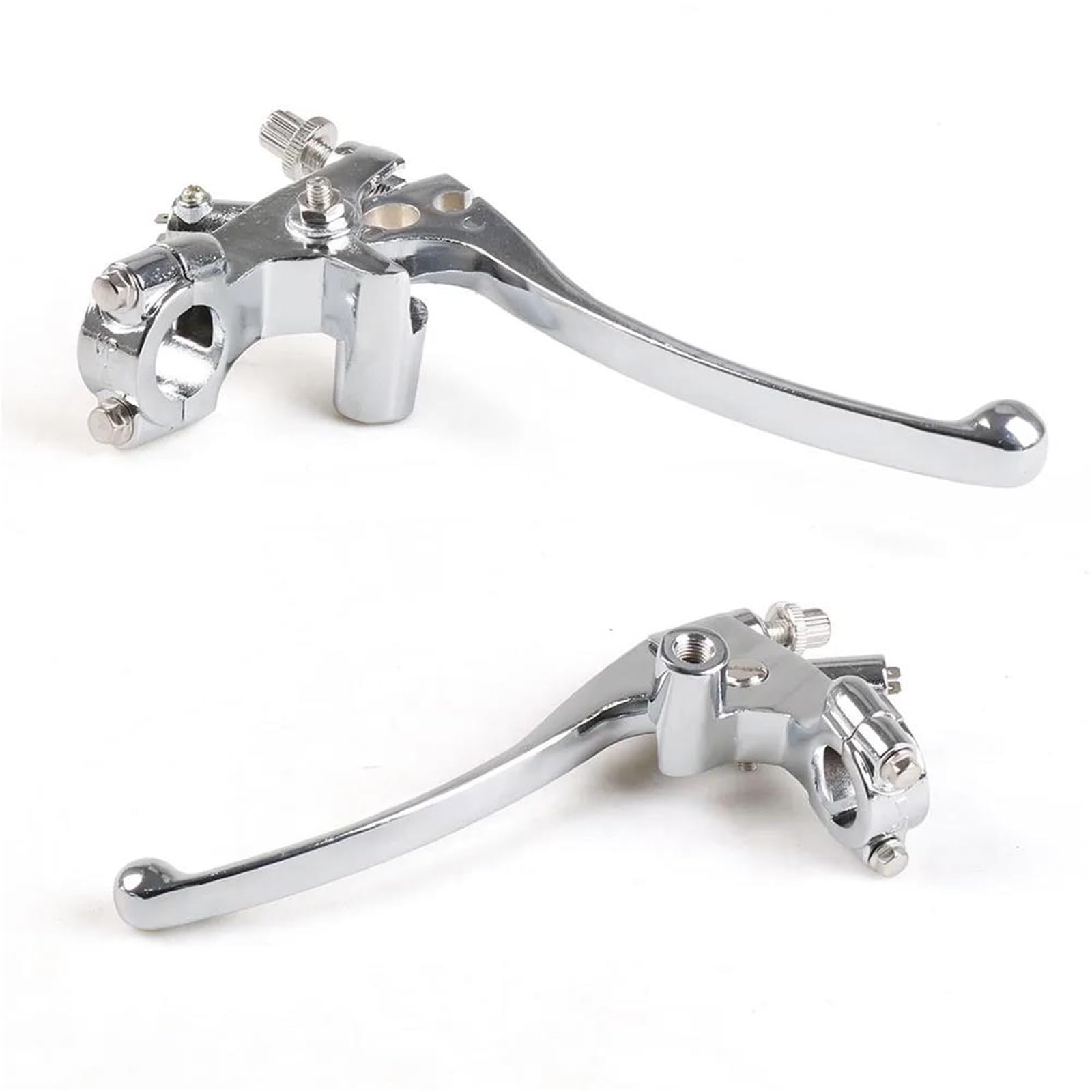 Aiolglkpow Silver For Tiger For 800 7/8" 22 Mm Handlebar Master Cylinder Hydraulic Brake Control With Clutch Lever Handlebar Brake Clutch Lever(Silver)