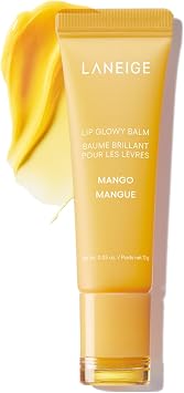 LANEIGE Lip Glowy Balm Mango Hydrate, Glossy, Lightweight, Moisturise & Tint with Shea Butter