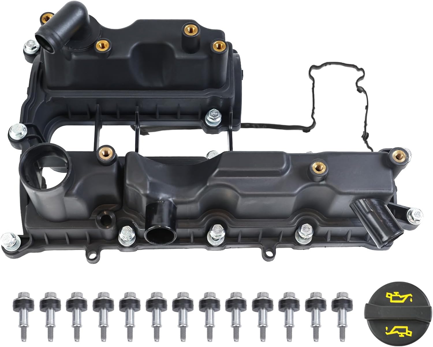 MITZONE Engine Valve Cover Compatible with 2013-2016 Ford Escape 2014-2019 Fiesta 2013-2014 Fusion 1.6L Replace# BM5Z-6582-A