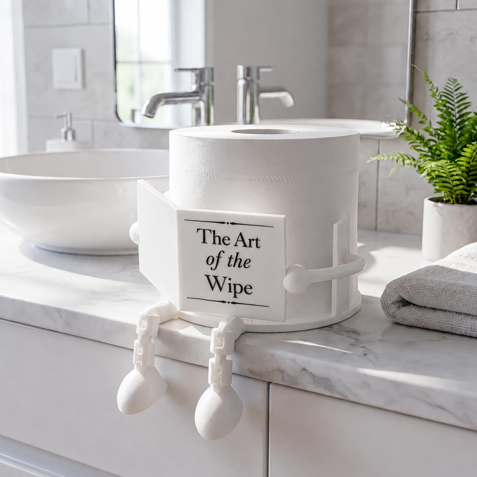 Funny Toilet Paper Holder Stand, Black, Regular Style — Amazon image 8
